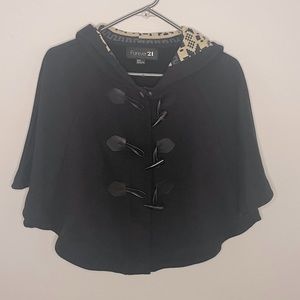 Black smock poncho sweater forever 21 women size small